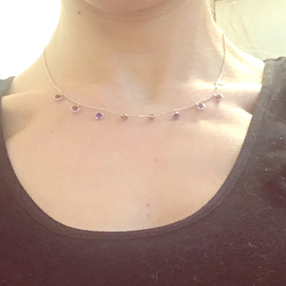Purple charms necklace